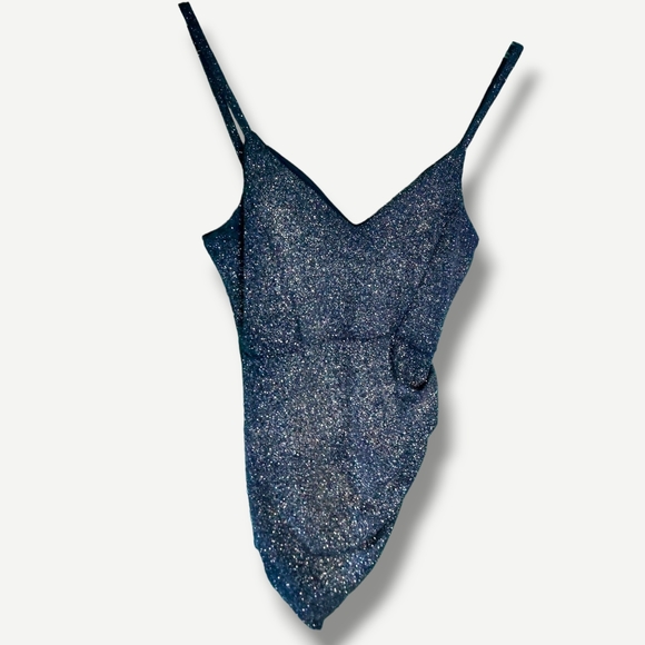 Windsor | Blue Sparkly Mini Dress w. Side Slit | Size Small | Dresses | - Picture 4 of 7